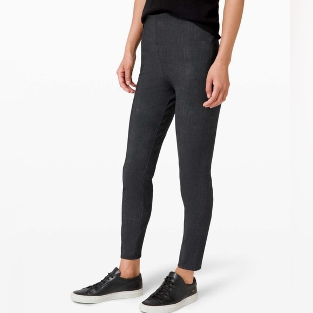 Lululemon Here to There High-Rise 7/8 Pant Crosshatch Texture Black Multi Size 6